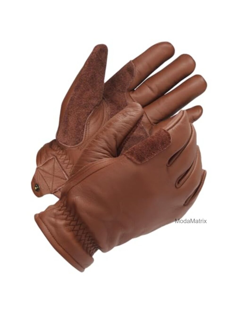 Genuine Grain Cowhide Winter Driving Gloves Windproof Fleece Lined Work